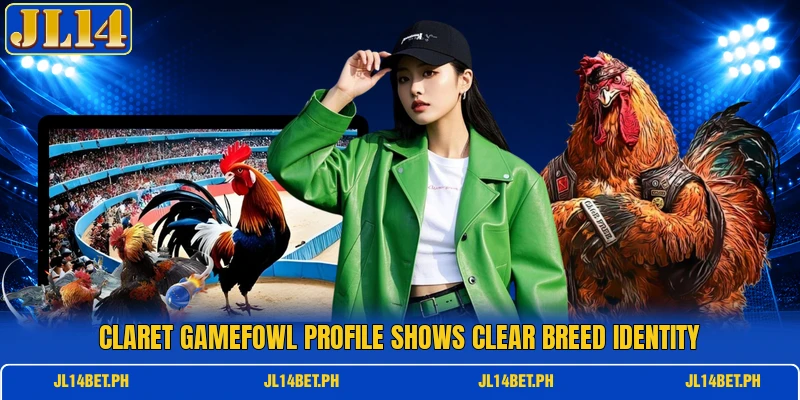 Claret Gamefowl profile shows clear breed identity Claret Gamefowl profile shows clear breed identity