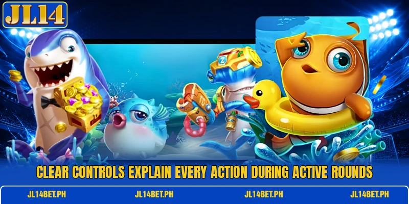 Clear controls explain every action during active rounds Clear controls explain every action during active rounds