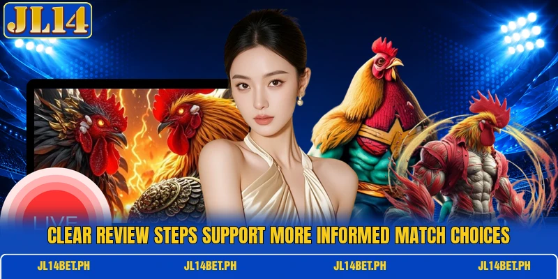 Clear review steps support more informed match choices Clear review steps support more informed match choices