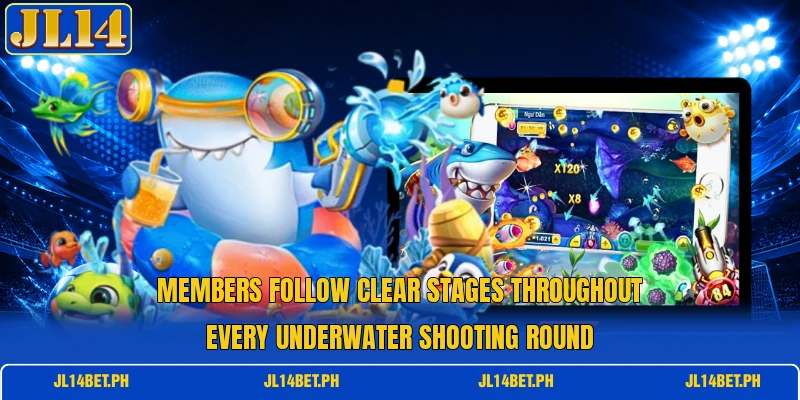 Members follow clear stages throughout every underwater shooting round Members follow clear stages throughout every underwater shooting round